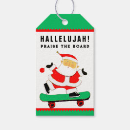 Unikt skateboardjul presentetikett
