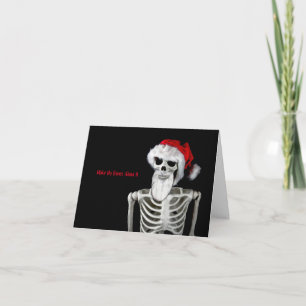 Unikt skeleton julkort kort