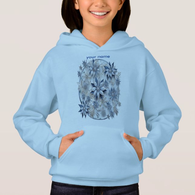 Unikt snöflingedesign  t shirt (Framsida)