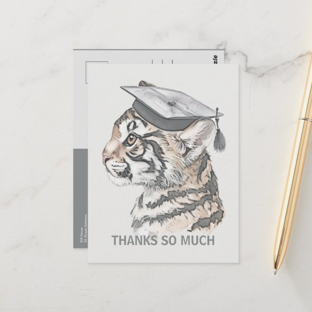 Unikt Studenten Tack-vykort Vykort (Fram/Back In Situ)