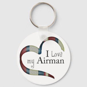 Unikt symbol: Jag älskar min airmankeychain Nyckelring