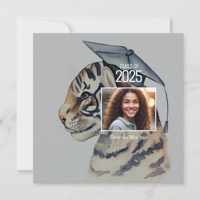 Unikt tackkort för Studenten med foto Tack Kort (Framsida)