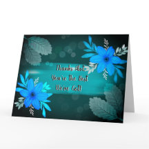 Unikt tackkort med blommor