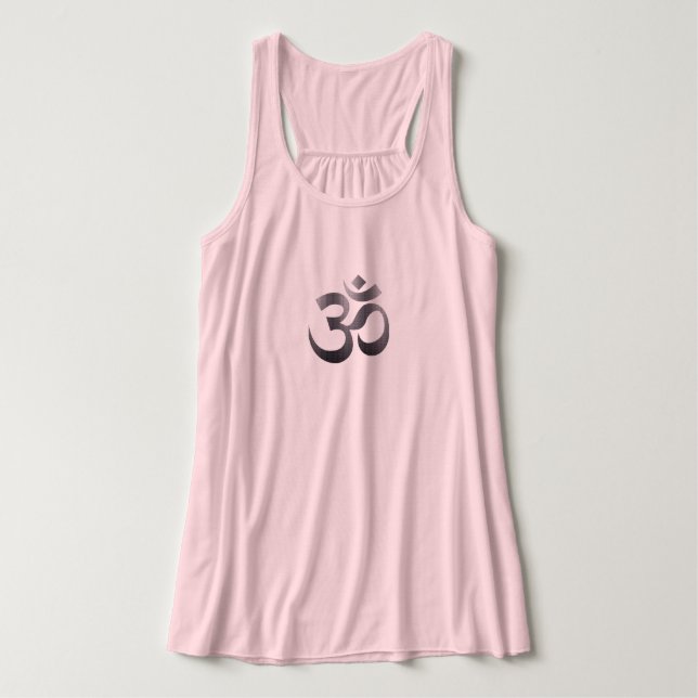 Unikt Tanktopet Modern Black Om Flowy Yoga Linne Med Racerback (Design framsida)