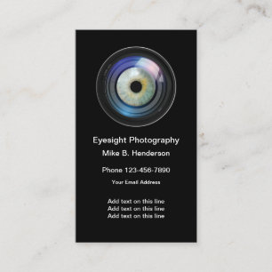 Unikt tema för fotokameralinjer visitkort