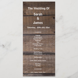 Unikt tjänstkort för Bröllopsprogram av Rustic Woo Program