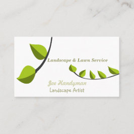 Unikt trädgårdarbeteaste landskap för visitkort