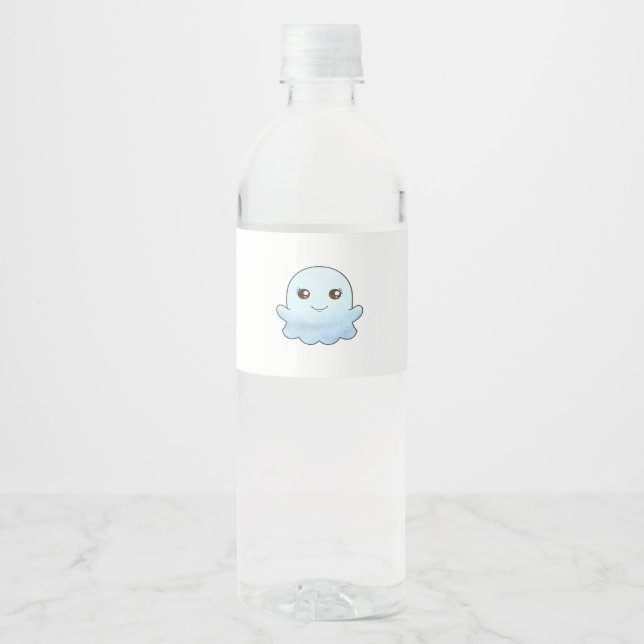Unikt Trendig för Cute Boo-design Vattenflaskor Etikett (Framsida)