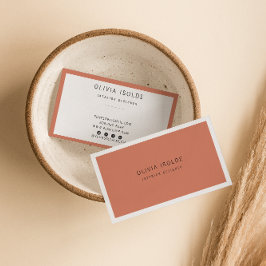 Unikt unikt terracotta Boho Modern Trendig unikt Visitkort