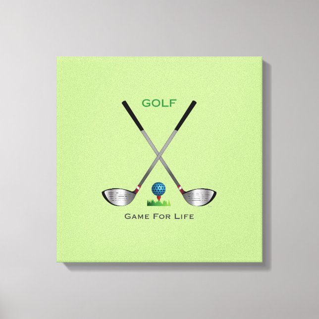 Unikt utdraget Kanvastryck för golfspel (Framsida)