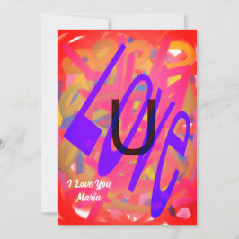 Unikt Valentine-Abstrakt, färgat och levande kort