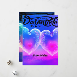 Unikt Valentine-Abstrakt, färgat och levande kort