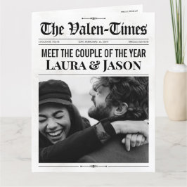 Unikt Valentines day-kort, Par-nyhetsblad-gåva Kort