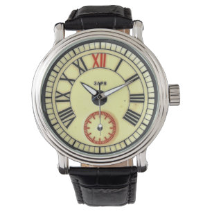 Unikt vintageklockaansikte med romerska tal armbandsur