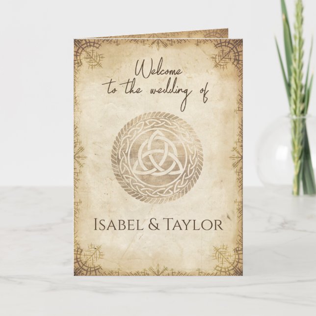 Unikt visitkort för Bröllopsprogram Kort (Framsida)