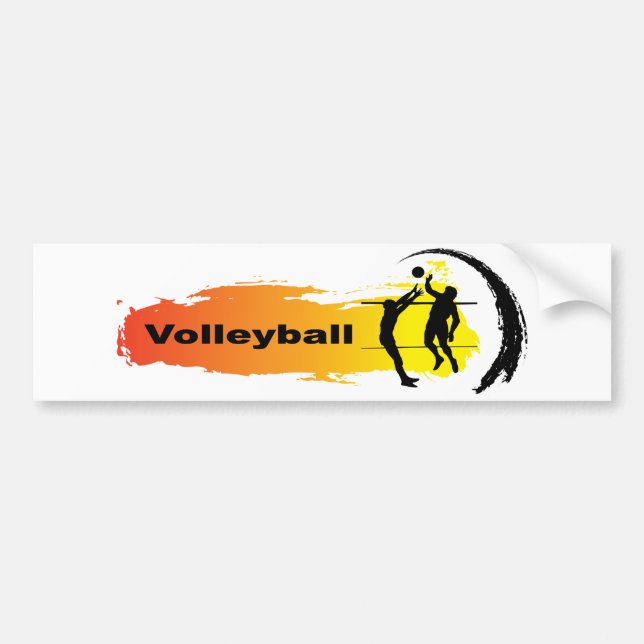 Unikt volleyballemblem bildekal (Framsidan)