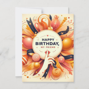 Unikt vykort för födelsedagar