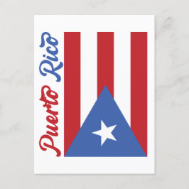 Unikt vykort för Puerto Rico-Flagga