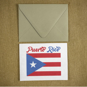 Unikt vykort för Puerto Rico-flaggans tillkännagiv