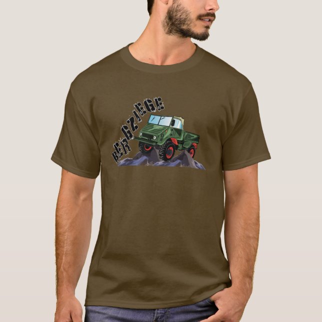 Unimog - Oldtimer - Traktor - 4x4 - T-Shirt (Framsida)