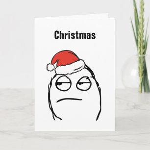 Unimpressed beställnings- REDIGERBART för julMemes Helgkort