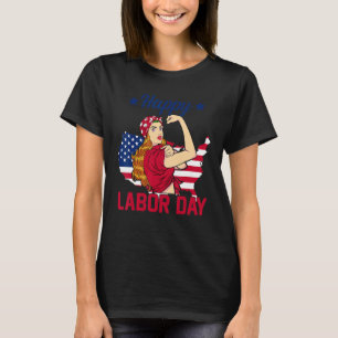 Union Amerikansk Flagga Glad arbetsdag Patriotiska T Shirt
