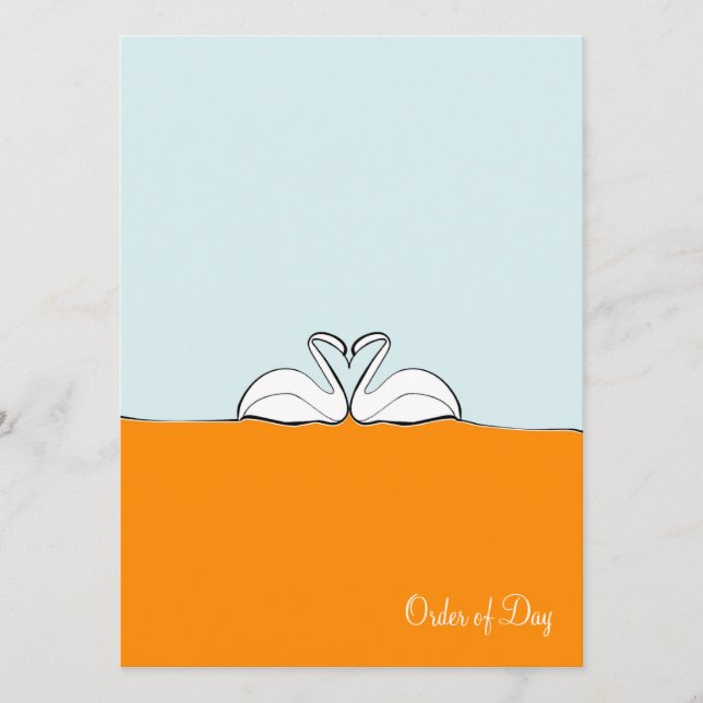 Union Blå/Orange - Dagordning/Ceremoni Program (Framsida)