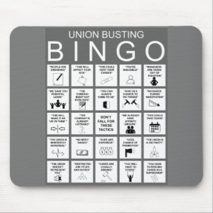 Union Busting Bingo Mouse Pad Musmatta