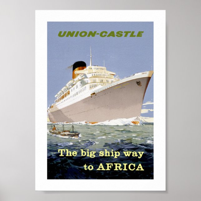 Union-Castle "The Big Frakt way to Afrika" Poster (Framsidan)