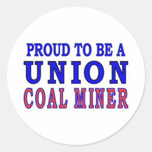 UNION COAL MINER RUNT KLISTERMÄRKE