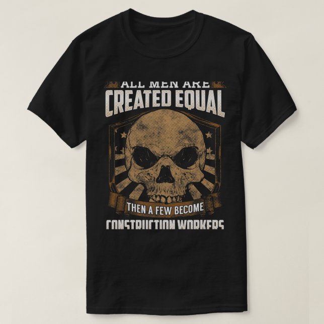 Union Construction Worker T American Proud Laborer T Shirt (Design framsida)