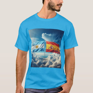 Unión de Naciones: Banderas de Argentina y España T Shirt