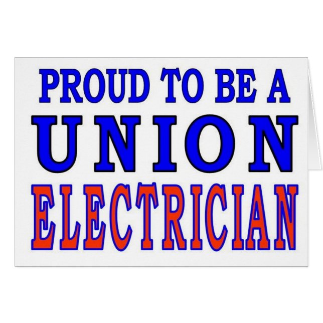 UNION ELECTRICIAN HÄLSNINGSKORT (Framsidan Horizontal)
