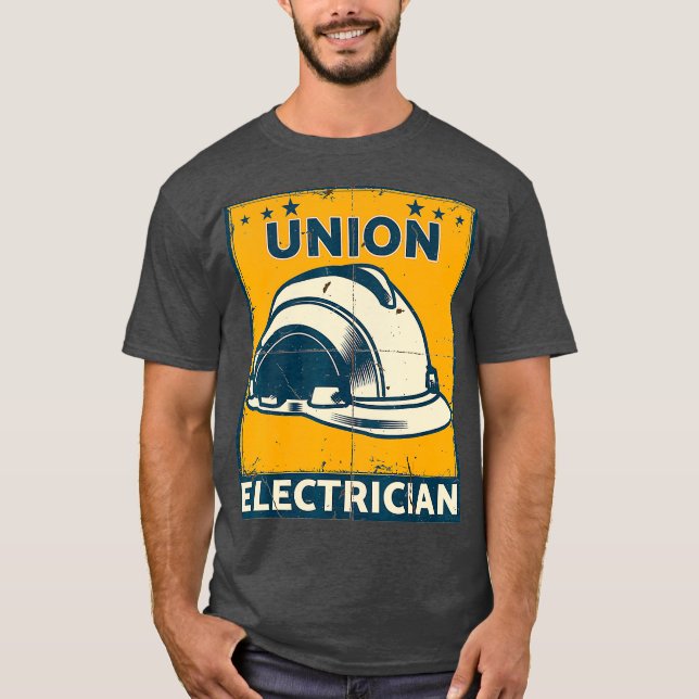 Union Electrician Union Strong and Solidarity T Shirt (Framsida)