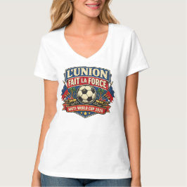 Union Fait La Force Haiti Soccer Haitian Motto  T Shirt