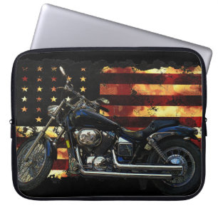 Union Flagga, Civil Krig, Motorcycle, Hog Laptop Fodral
