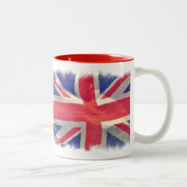 Union Flagga eller Union Jack British Patriot Två-Tonad Mugg