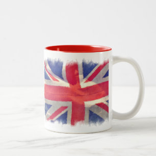 Union Flagga eller Union Jack British Patriot Två-Tonad Mugg