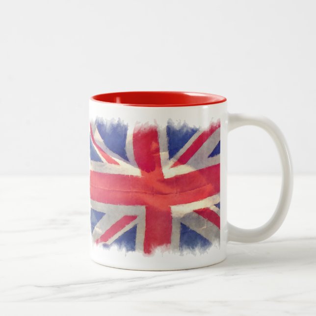 Union Flagga eller Union Jack British Patriot Två-Tonad Mugg (Höger)