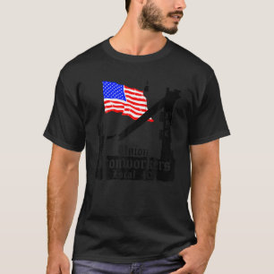Union Ironworkers Local 40 NYC American Flagga Tee