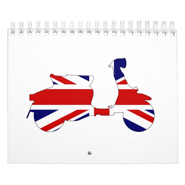 Union Jack 60s Motor Scooter Kalender (Omslag)