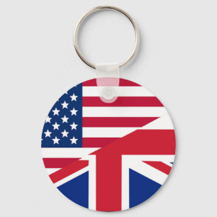 Union Jack American Flagga Mönster Stars Rand Nyckelring