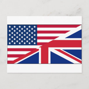 Union Jack Amerikansk Flaggmönster Stjärnor Ränder Vykort