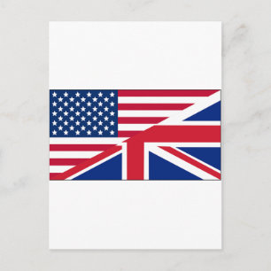 Union Jack Amerikansk Flaggmönster Stjärnor Ränder Vykort