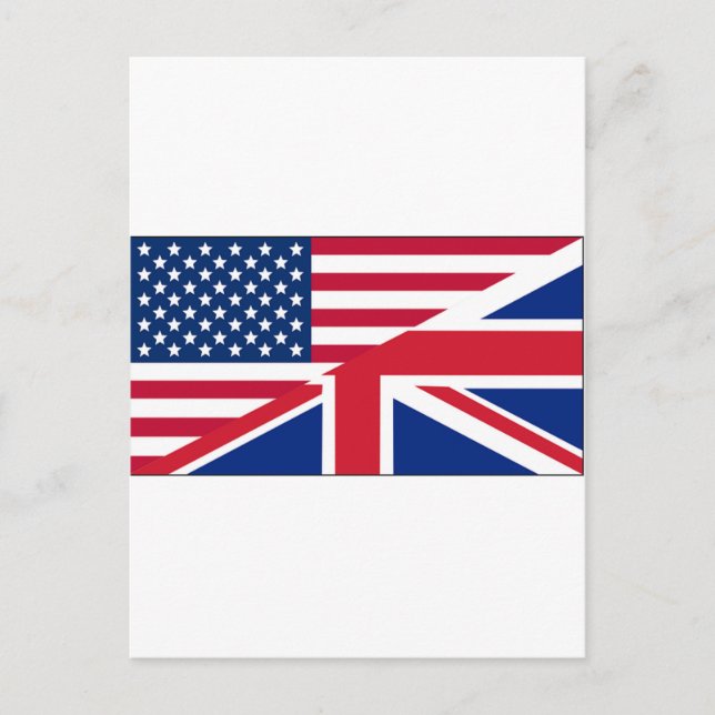 Union Jack Amerikansk Flaggmönster Stjärnor Ränder Vykort (Framsida)