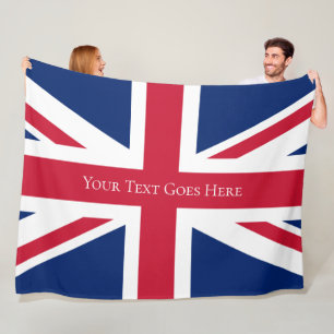 Union Jack Anpassningsbar British Flagga of Englan Fleecefilt