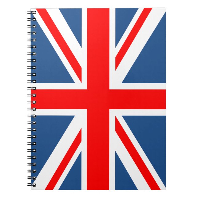 Union Jack Anteckningsbok Med Spiral (Framsidan)