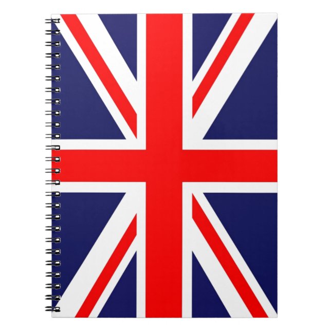 Union Jack Anteckningsbok Med Spiral (Framsidan)