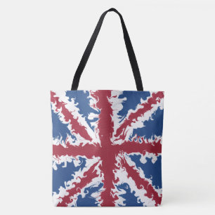 Union Jack Bag, UK Flagga Liquid Art Tygkasse