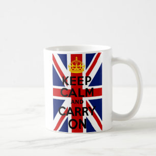 Union Jack Behåll lugn och fortsätt på Mugg